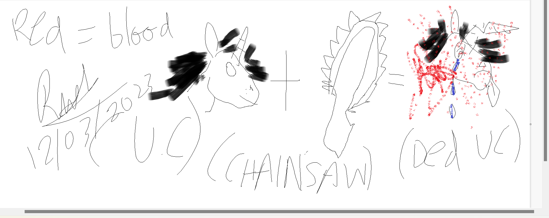 Chainsaw drawing
