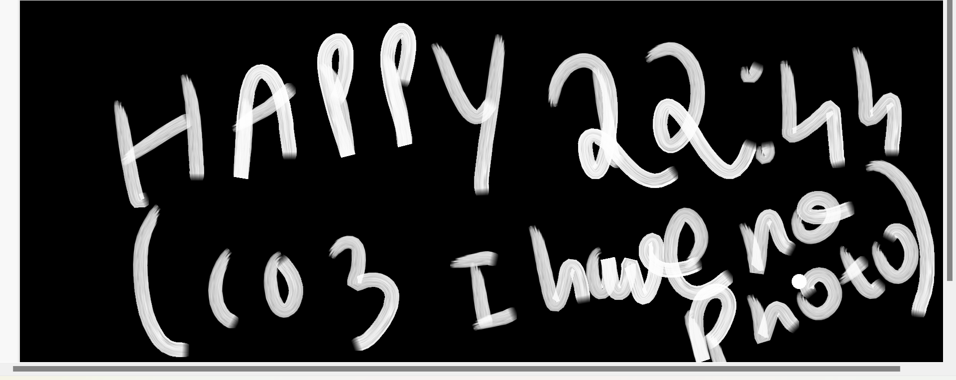 Happy 22:44 drawing